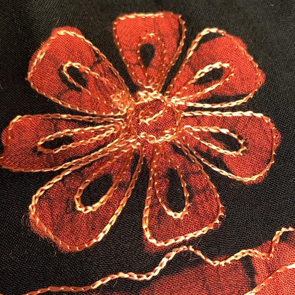 Boho Embroidered  Poncho style Blouse - Picture 6 of 8